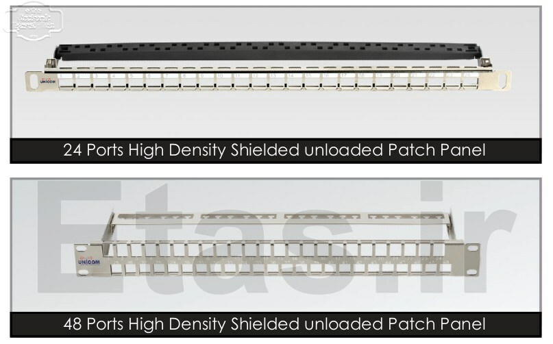 پچ پنل Cat6 شیلد یونیکام Unicom Category 6 High Density Shielded Patch Panel, UC-PNL6-HS